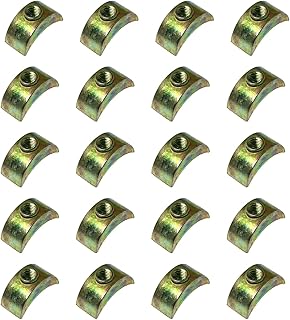 Half Moon Nut DZS ELEC 20PCS 6mm Hole Diameter Zine Alloy Half-Moon Nut Spacer Furniture Connector Washer for Connect Furniture, M6 Half Moon Washer