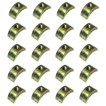 DZS ELEC 20PCS 6mm Hole Diameter Zine Alloy Half-Moon Nut Spacer Furniture Connector Washer for M6 Connect Furniture