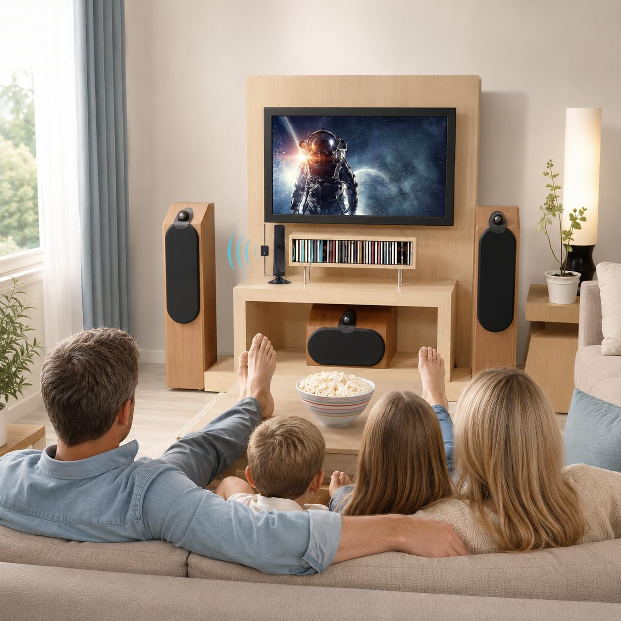 Wave Max Antenne TV Festberg Hitenna HDTV TV Antenne Indoor für Digitale Sender mit Einfachem Anschluss für Fernseher Receiver Wohnmobil und Camping (1 Stück)