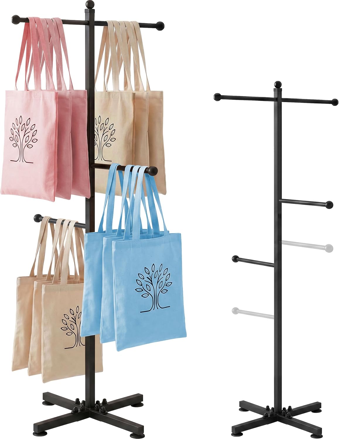 Adjustable Shopping Bag Rack,Purse Display Stand Handbag Holder