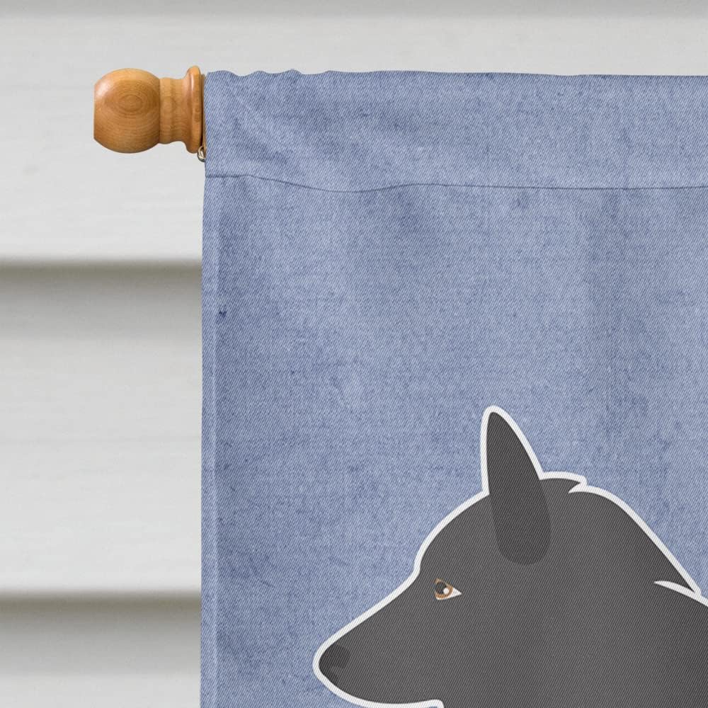 Caroline's Treasures BB8301CHF Groenendael Belgian Shepherd House Flag, Blue Large Porch Sleeve Pole Decorative Outside Yard Banner Artwork Wall Hanging, Polyester, House Size, Multicolor