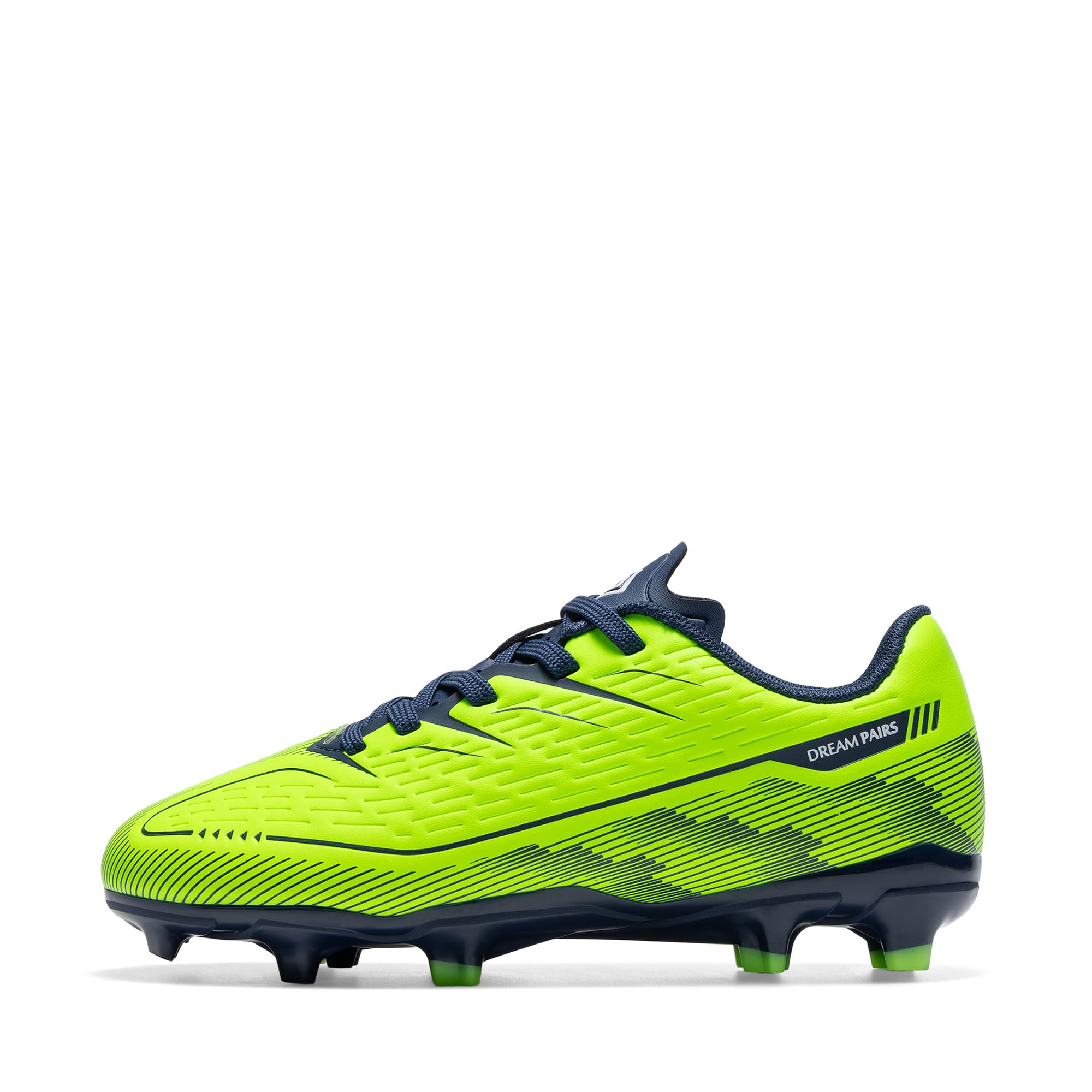 DREAM PAIRS Tacos de fútbol para niños con placa de TPU antitorsión de alta velocidad, zapatos de fútbol atléticos para niños pequeños y grandes
