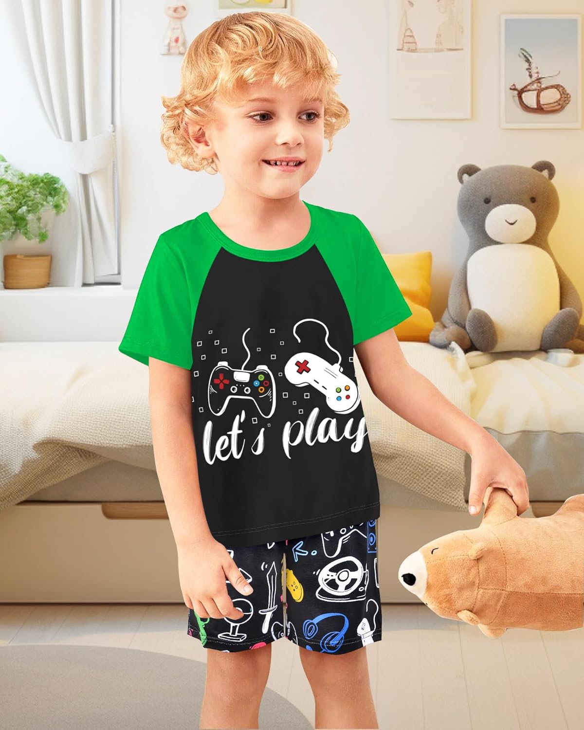 Fiodrimy Boys Pajamas Toddler Boys Summer Pajamas Dinosaur 2 Piece Short Sleeves Boy Pjs Kids Sleepwear Size 3-8 Years - Image 3