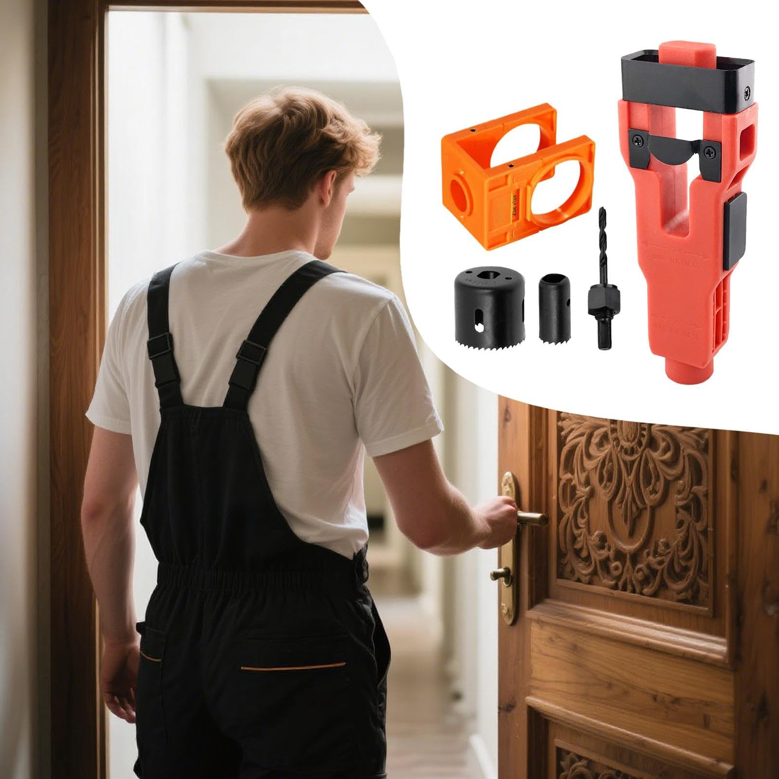 Kit Installazione Serratura Porta Ricambi Serrature Catenacci Bulloni | Dima Per Porte Strumenti E Elettrici Per Riparazioni Di Porte Interne, Esterne, Casa, Cucina E Finestre