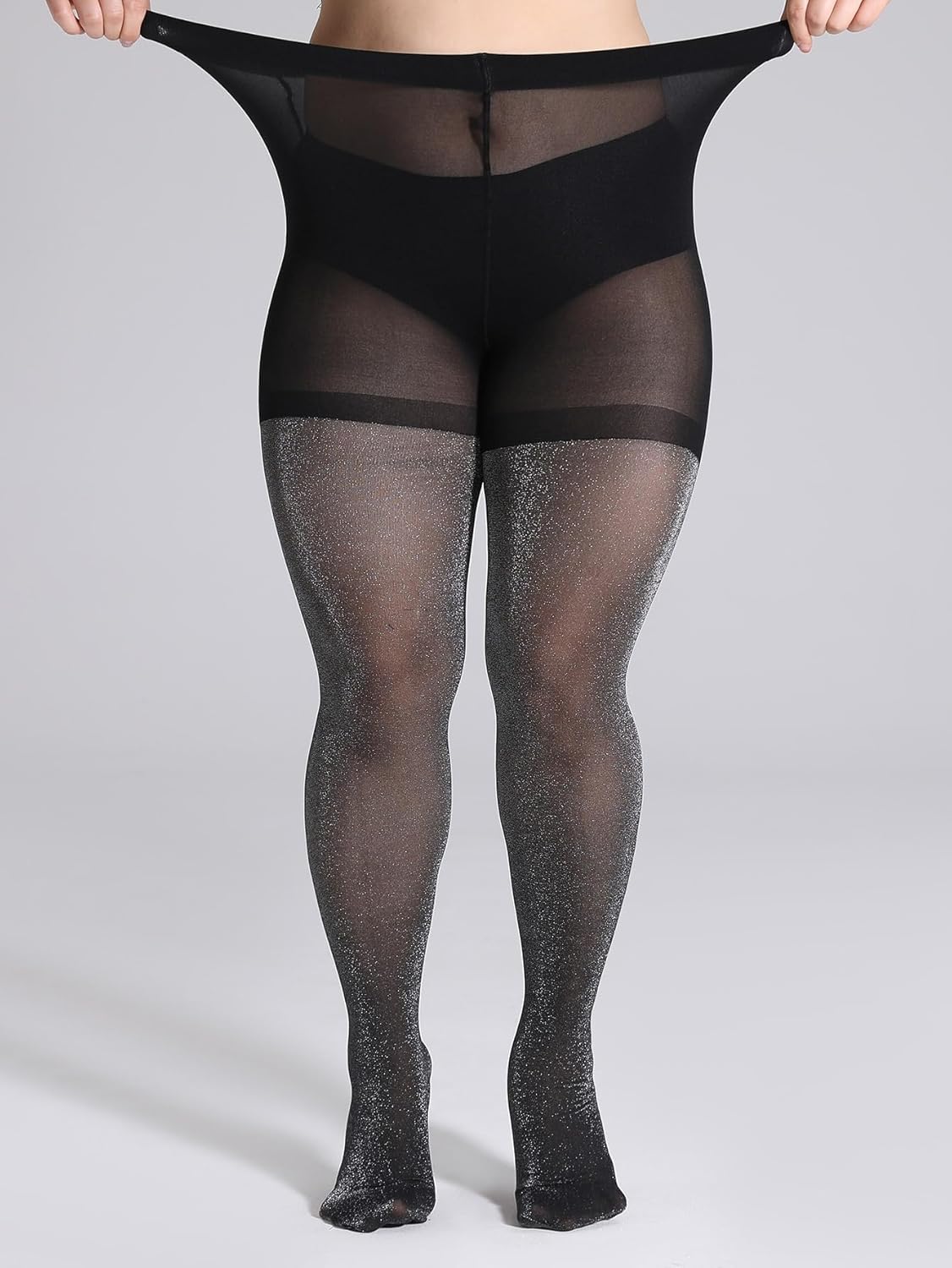 WDIRARA Women's Plus Size Fisnnet Stocking Patterned Tights High Waist Mesh Pantyhose - Image 3