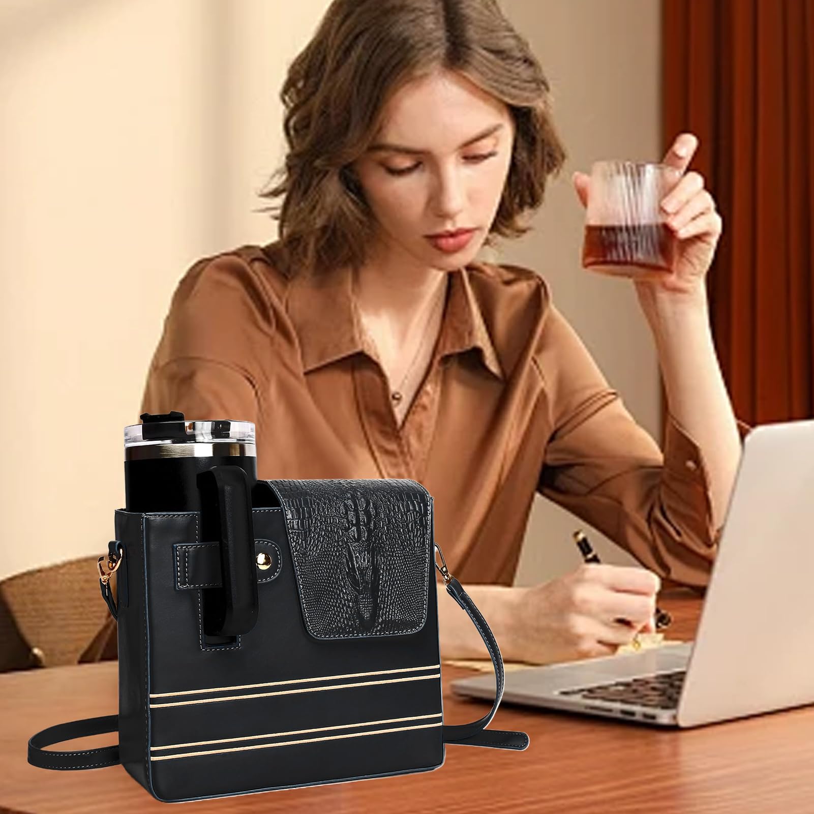 Borsa per bottiglia d'acqua, borsa a tracolla impermeabile, borsa a tracolla per donne, sport, palestra, passeggiate, escursioni, viaggi, pendolari, campeggio, ciclismo, fitness, attività all'aperto
