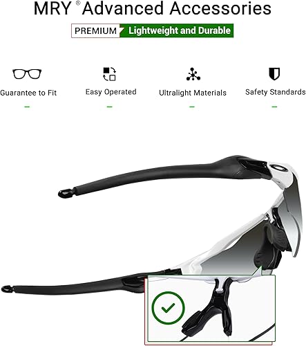 Miniatura 3 de Mryok Juego de almohadillas de repuesto para gafas de sol Oakley Radar EV Path OO9208 Pitch OO9211 Asian Fit OO9275