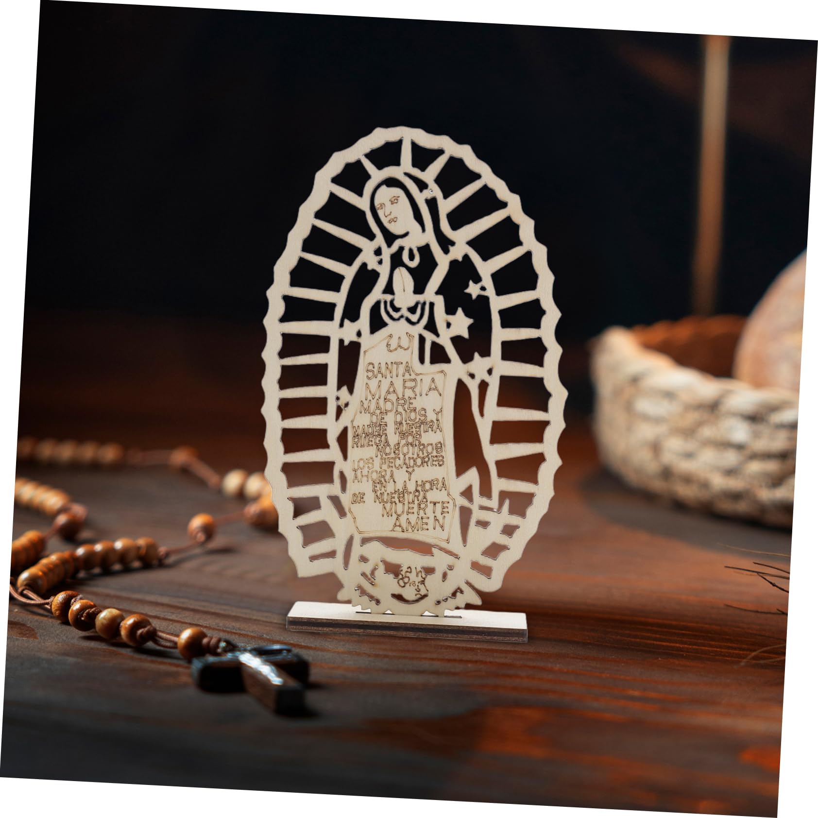 jojofuny 16stücke Holz Taufe Tischdekoration Katholische Decor Esstisch Mittelpunkt Für Taufzeremonie Und Religiöse Feierdekoration