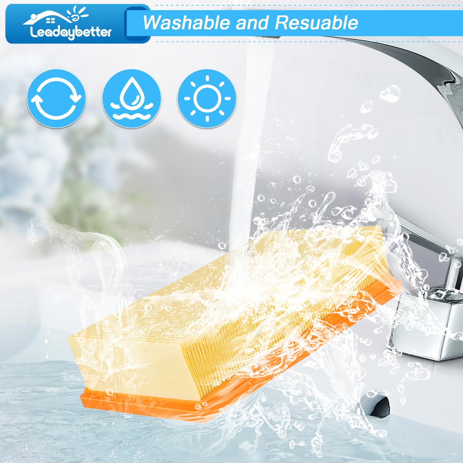2 Filtri a pieghe piatte per Bosch GAS 35 L AFC, GAS 35 L SFC+, GAS 35 M AFC, GAS 55 M AFC, Filtro di Ricambio per Kärcher 6.904-367.0 Occhiello umido NT25/1 Ap, NT 30/1,NT35/1 Ap Aspirapolvere