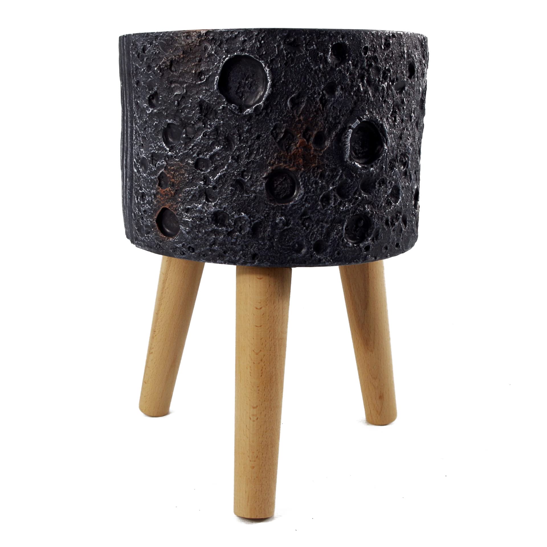 Wood Planter Plant Pot Black 35 x 24cm Modern Indoor Home Decor Premium