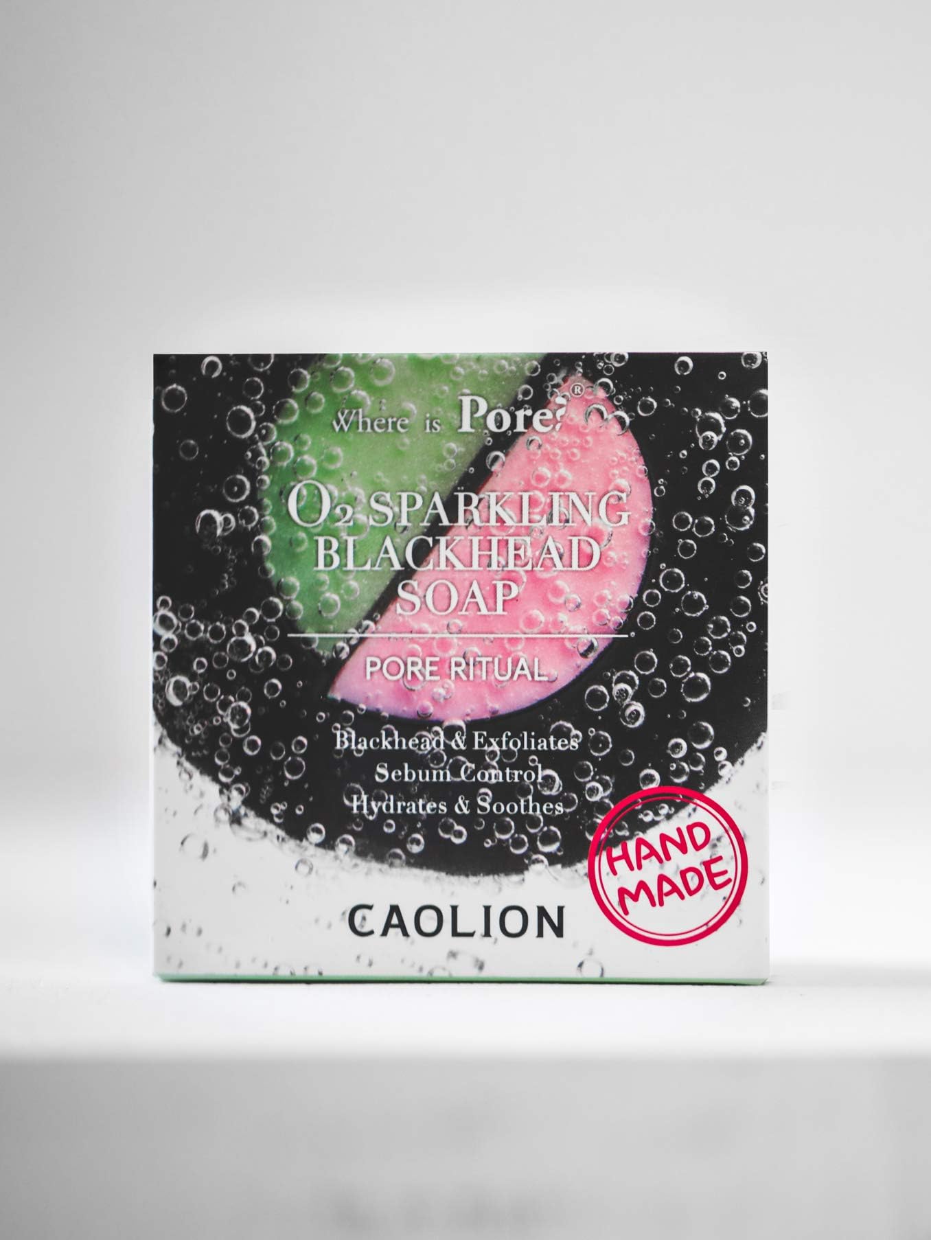 C CAOLION NATURE POEM Blackhead O2 Sparkling Soap 100g / 3.3oz (Exfoliates, Sebum Control, Hydrates & Soothes)