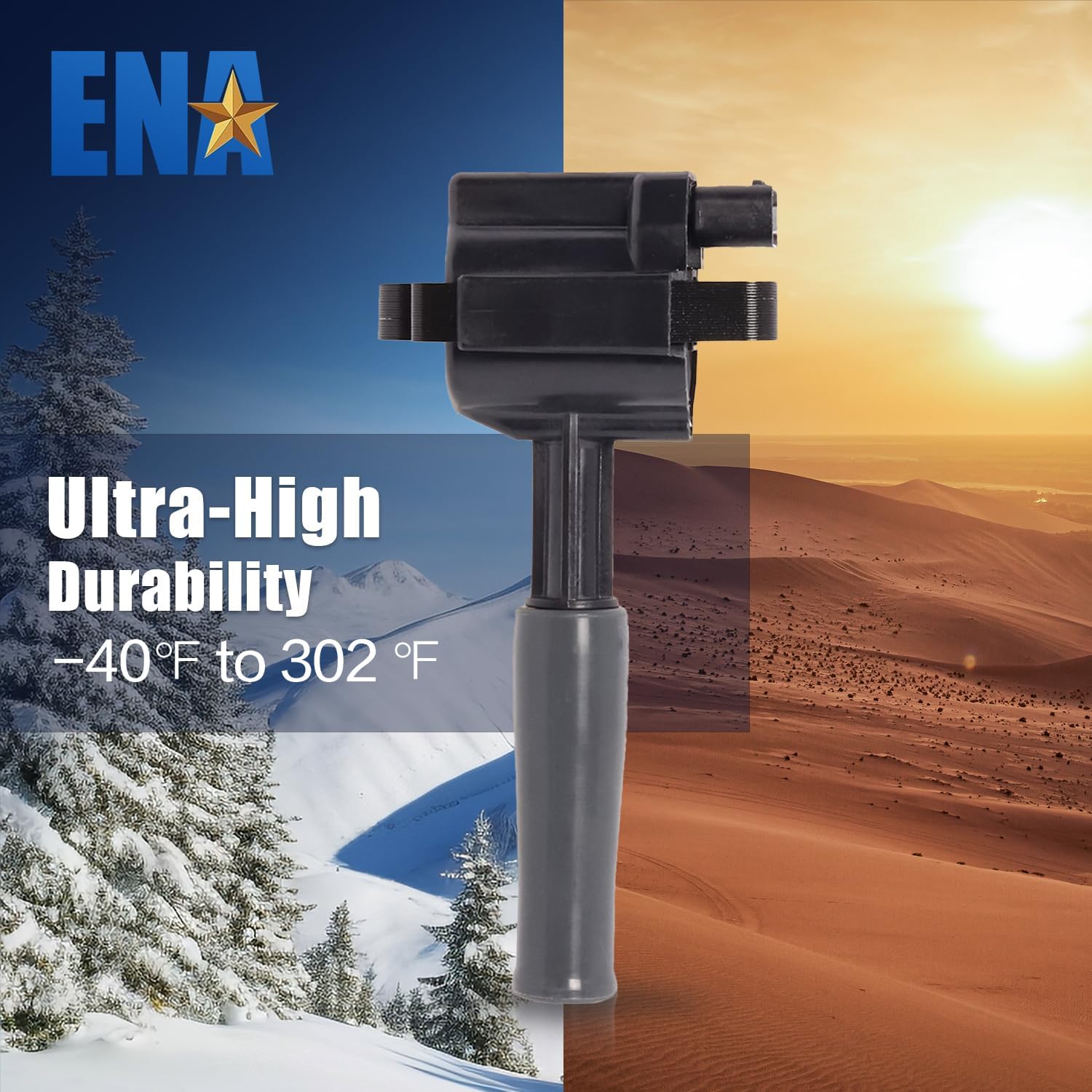 ENA Set of 8 Ignition Coil Pack 4 Pin Connector 4.0L Compatible with Jaguar Vanden Plas XK8 XKR XJ8 XJR 1999 2000 2001 2002 2003 4.0 V8 Coils Replacement for UF415 5C1180 IC535 LNE1510AB 48672 C1323