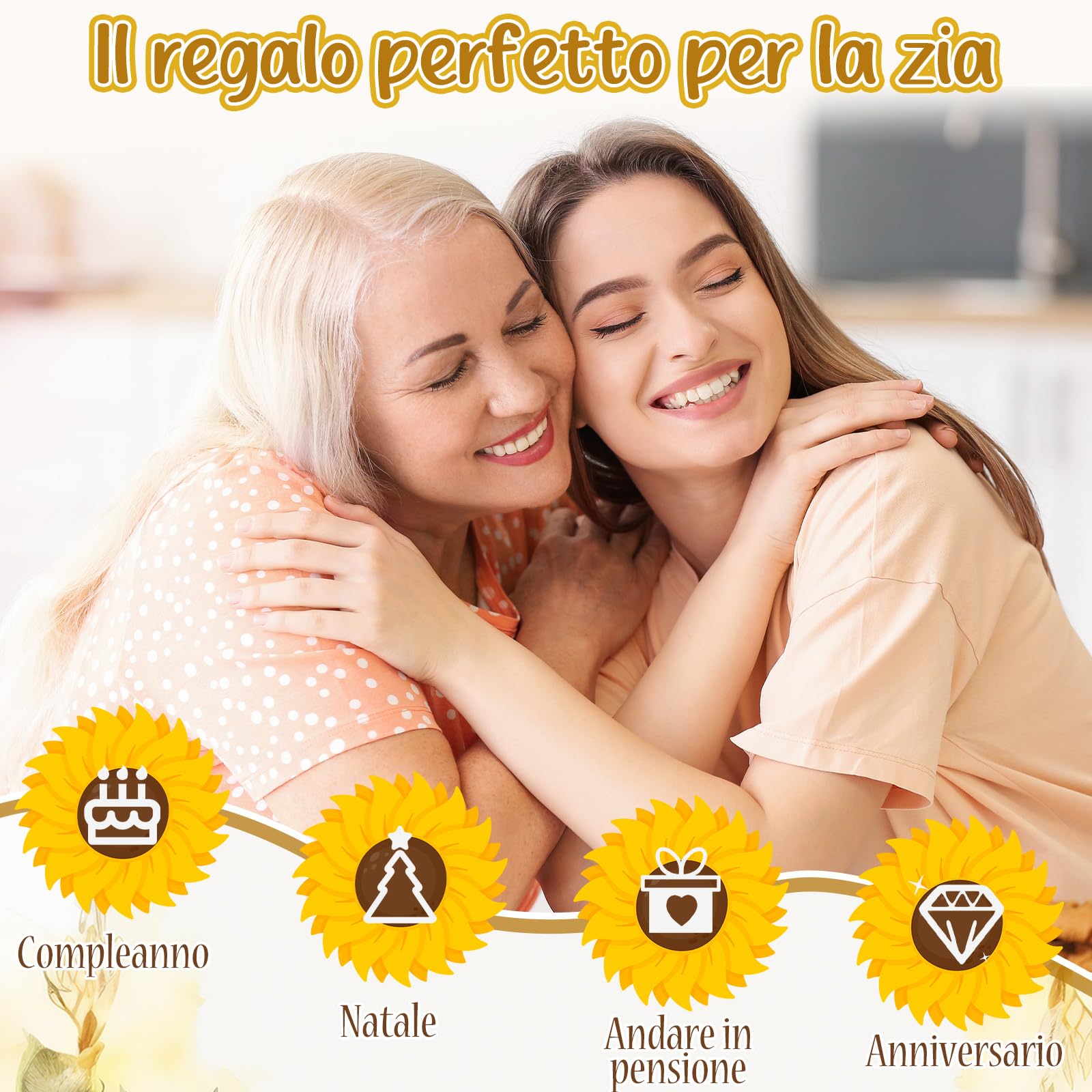 2 Pezzi Regalo per Zia Pochette Portatrucchi Portachiavi Ciondolo per Zia Compleanno Trousse per Cosmetici Borsa da Trucchi Floreale Regalini da Nipote per Donna Festa Natale(Nero)