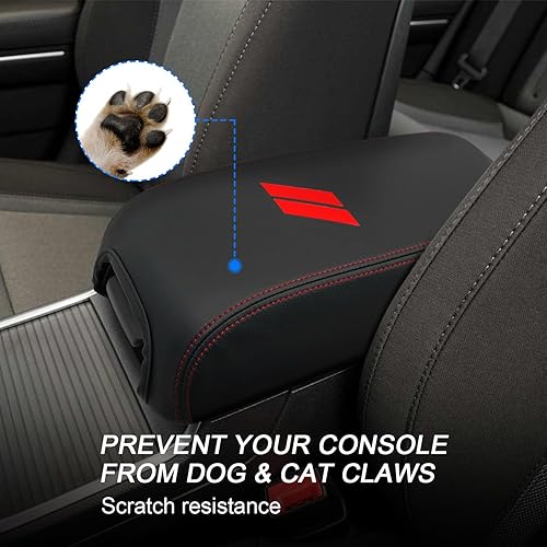 Miniatura 4 de Funda de consola central para Dodge Charger Accesorios 2011-2021 2022 2023 para Chrysler 300 2015-2022 Funda de cuero para reposabrazos de consola