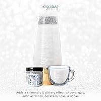 Vista 3 de Purpurina comestible para bebidas, purpurina brillante, polvo para bebidas para cócteles, cervezas, vinos y más. Serie Pearl Gold, 25 gramos