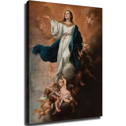 The Walpole Assumption of The Virgin Mary Baroque Art Religious Art Poster Poster Wall Art for Living Room Bedroom Wall Art Printins Wall Decor (8x12inch-No Framed)