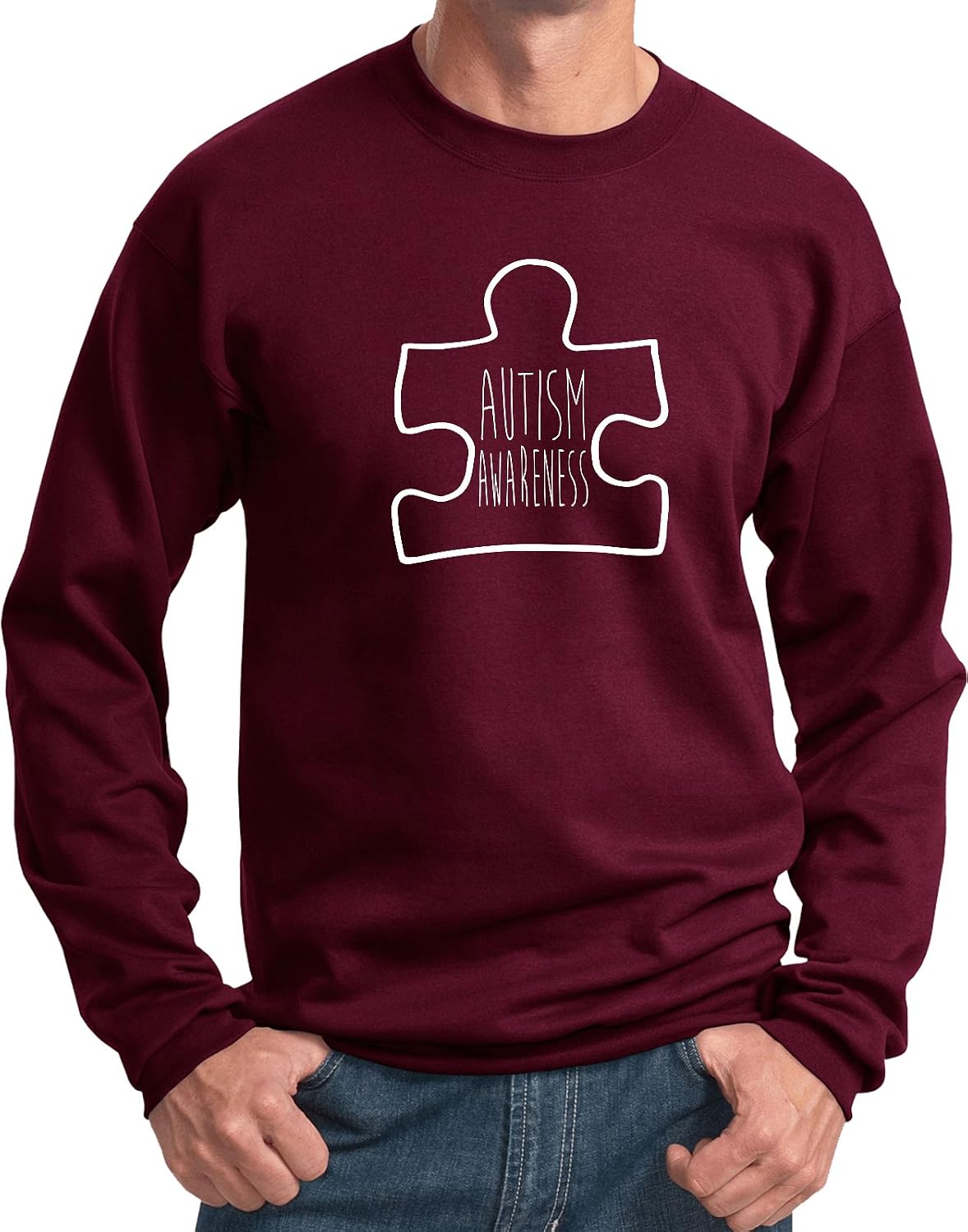 Buy Cool Shirts Autism Awareness White Puzzle Sweatshirt