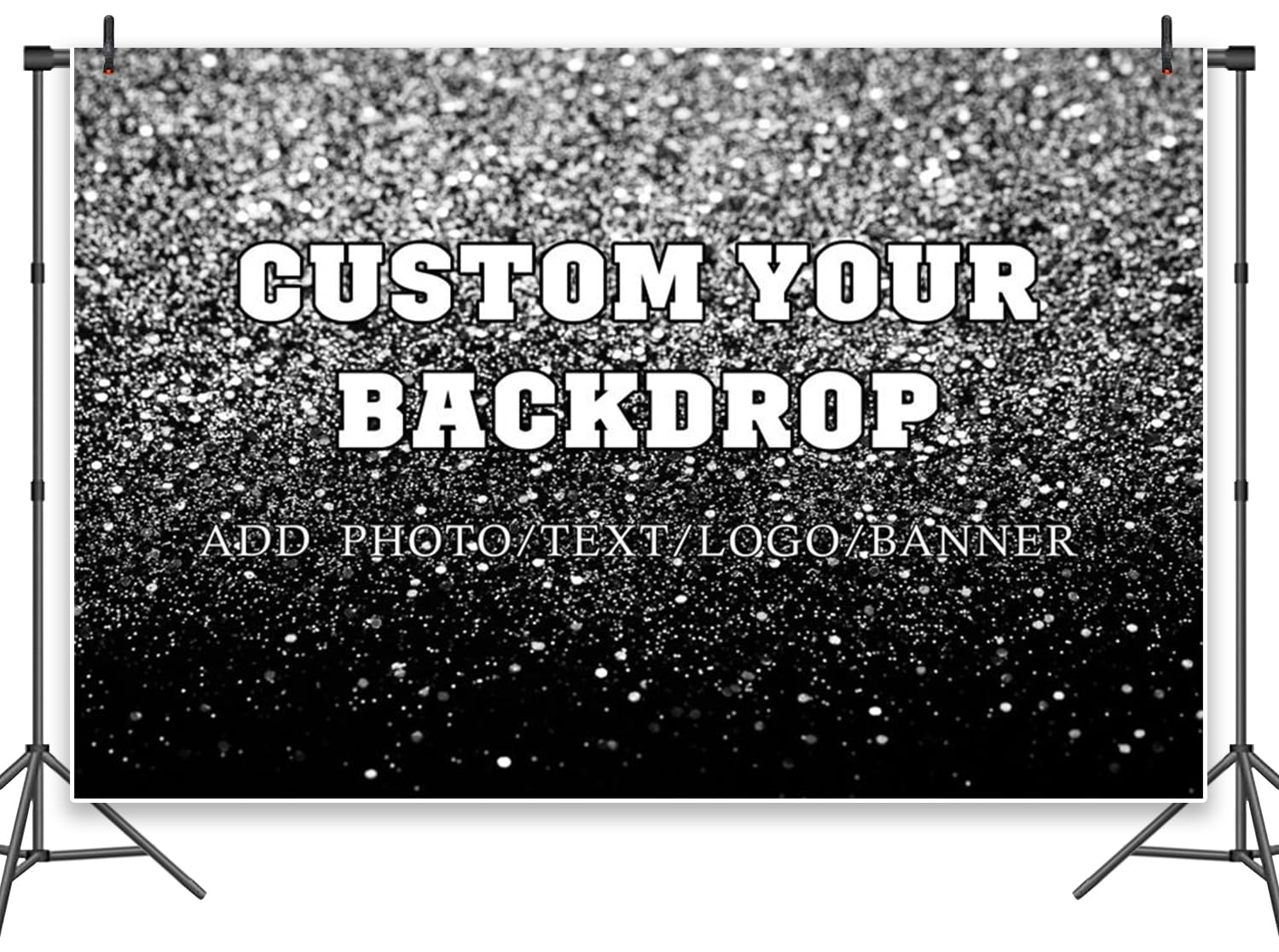 Leowefowa 8x6ft Custom Personalized Photo Backdrop with Picture Vinyl Banner for Photography, Gift for Christmas, Birthday, Wedding, Graduation,