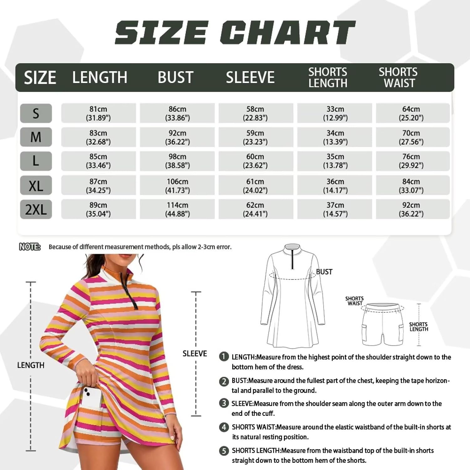 COEQINE Orange Red Retro Stripe Tennis Dresses for Women with Shorts