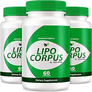 (3 Pack) Lipo Corpus - Official Formula for a Fit and Healthy Body, All-Natural Ingredients to Support Energy and Overall Health, Premium LipoCorpus Pastillas Reviews (180 Capsules)