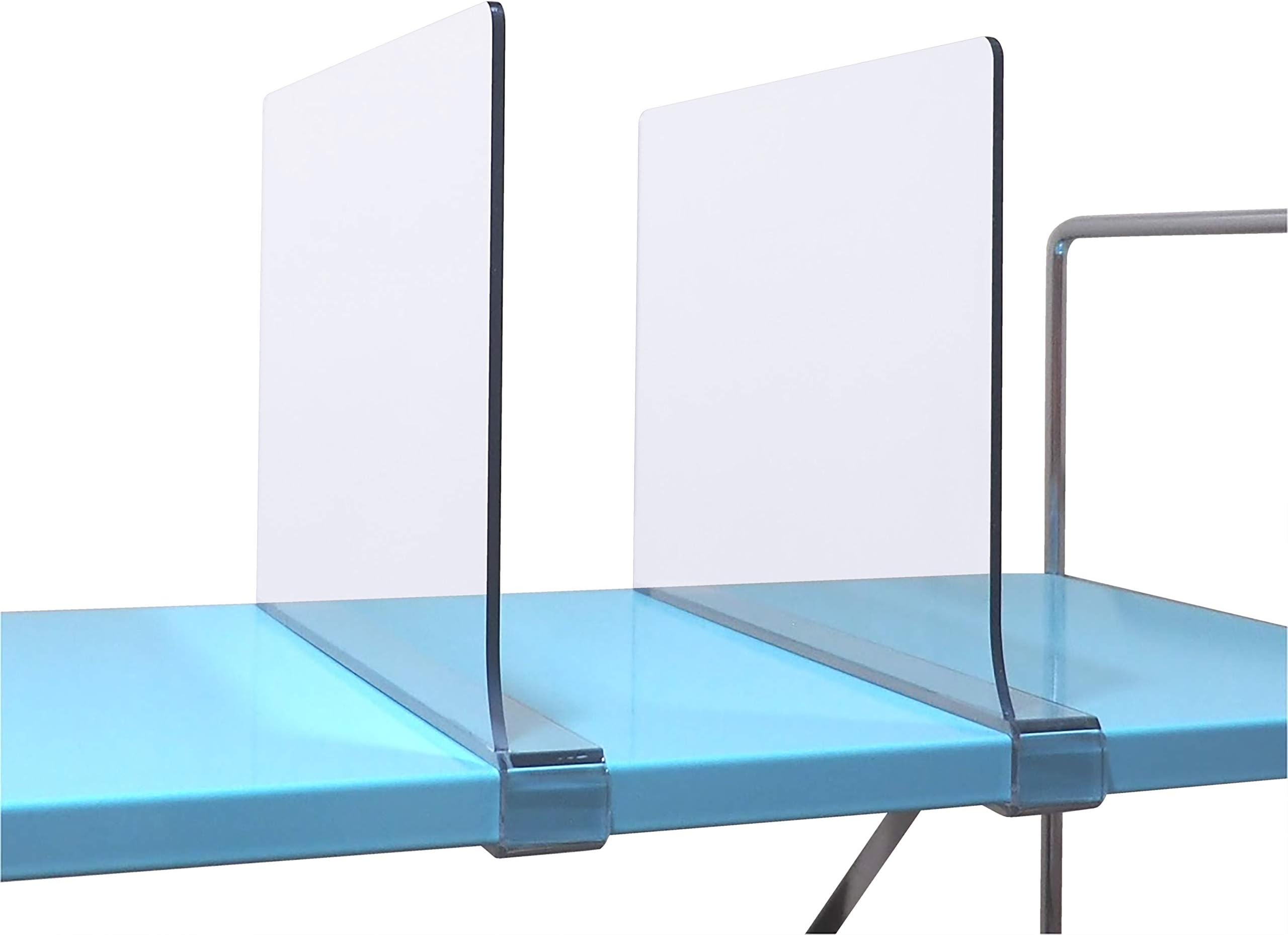 SimbaLux Acrylic Shelf Divider Clear Closet Organizer Storage Separator (Set of 2) Fits 3/4" Book Shelves, 12” Length, 8” Height Organizing Clothes, Sweater, Purse, Wardrobe, Kitchen, Durable Plastic