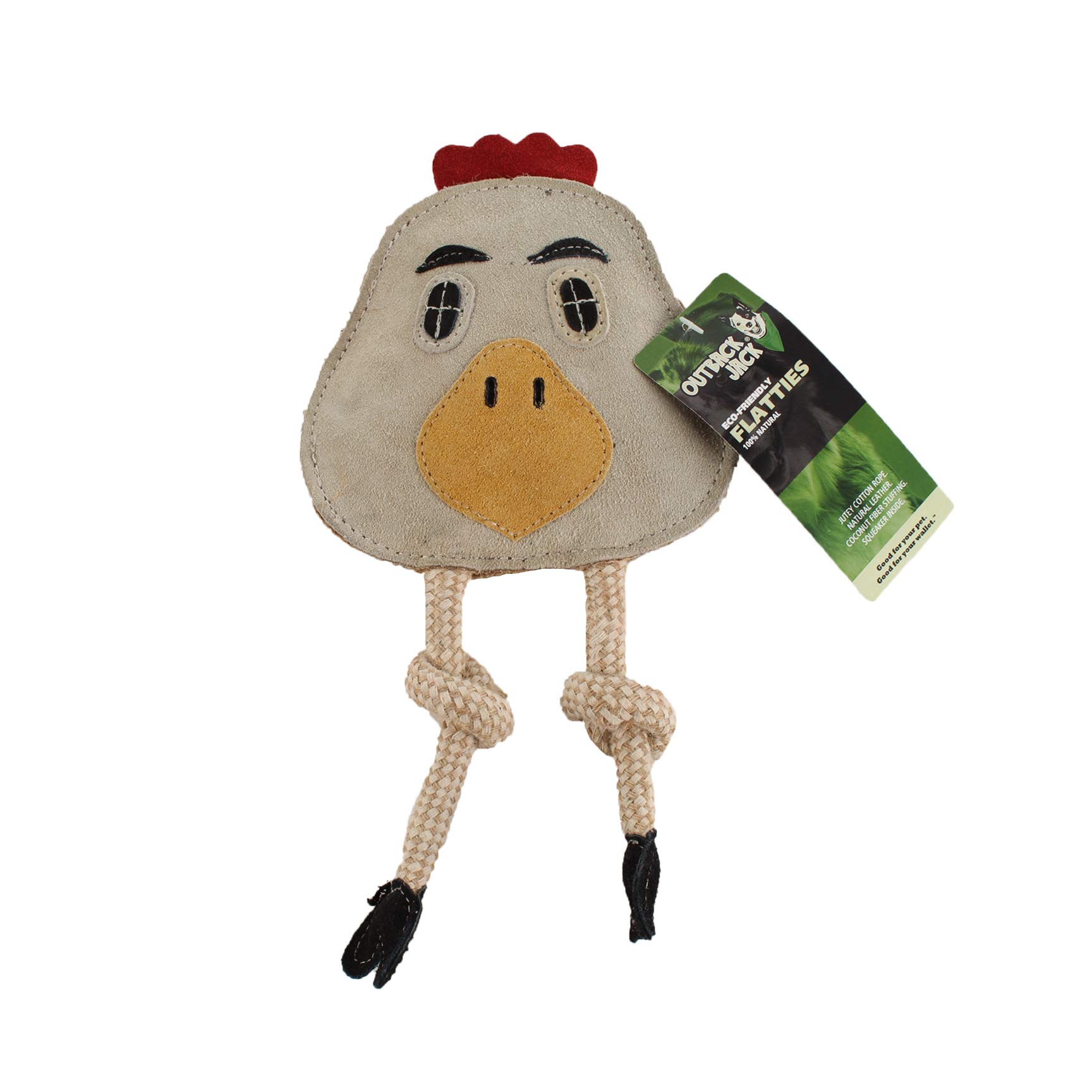 Outback Jack Flatties Chicken Eco Friendly Dog Toy