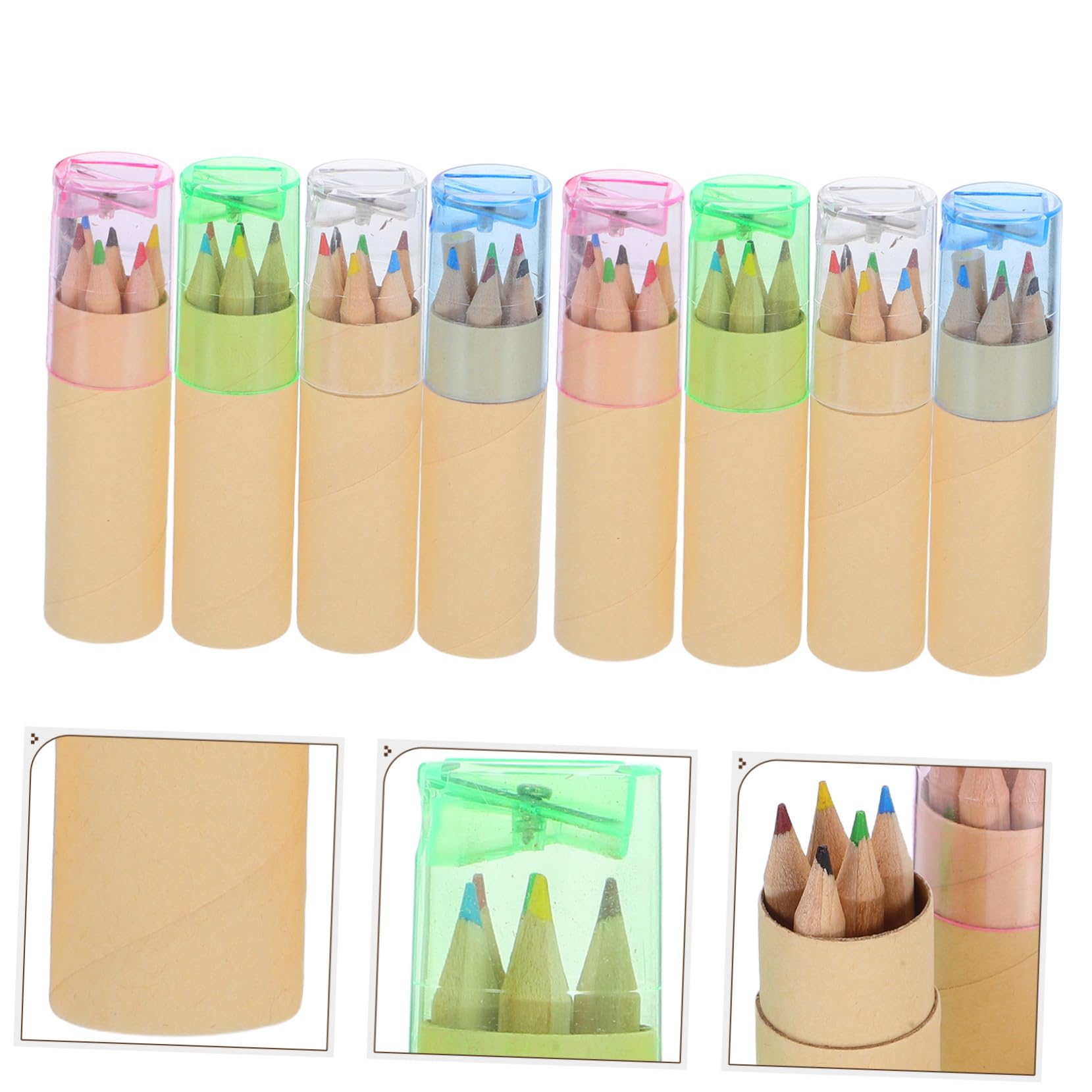 32 Conjunto Tubos Mini Lápices Colores con Sacapuntas Integrado Portátiles y Vibrantes para Dibujo y Bocetos Útiles para Adultos Proyectos Escolares y Artísticos