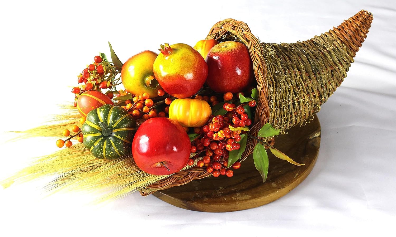 cornucopia basket for thanksgiving decor. (19'' cornucopia)