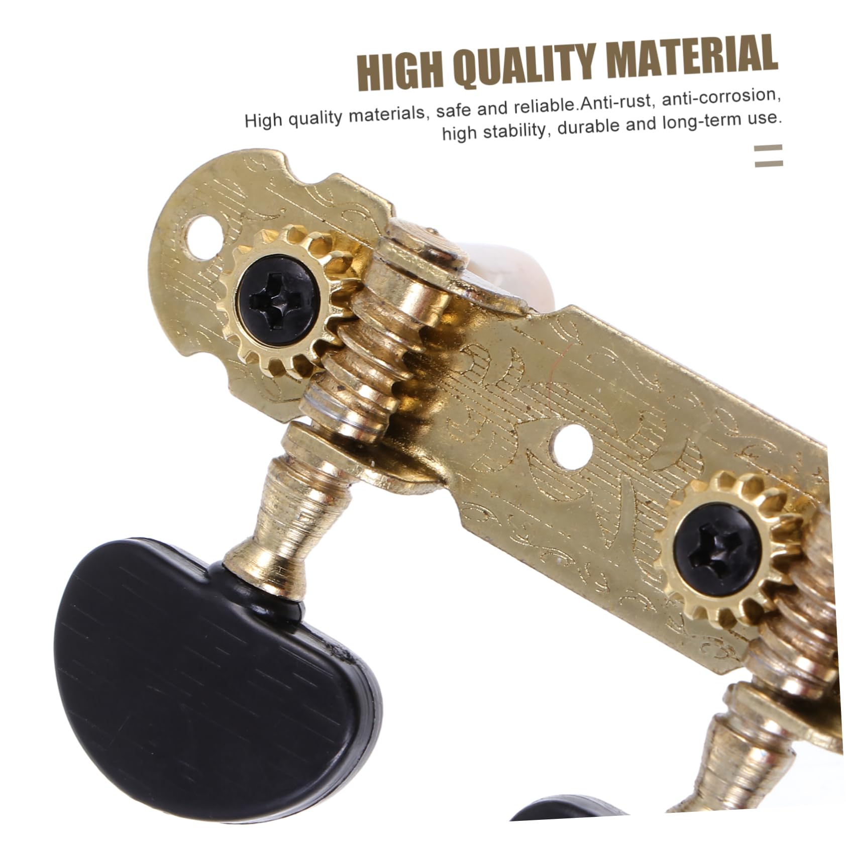 ERINGOGO 2pcs Acoustic Guitar Tuners Fully Enclosed Tuning Knobs for Folk and Classical Guitars Reliable Pitch Accuracy and Easy Maintenance Black Finish