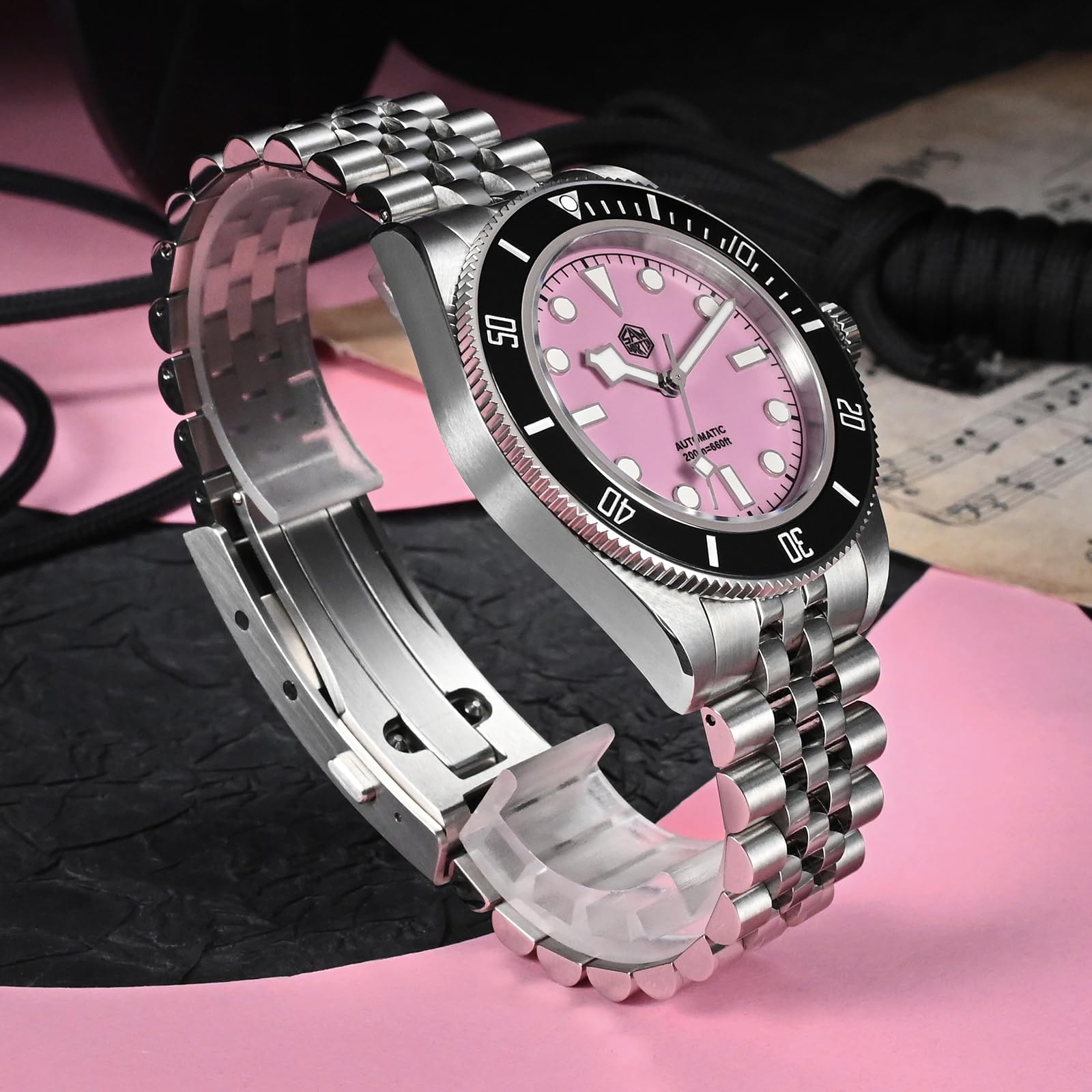 TACTICAL FROG San Martin SN0128 BB58 - Reloj automático para hombre (40 mm, cristal de zafiro, acero inoxidable 316L, resistente al agua 200 m)