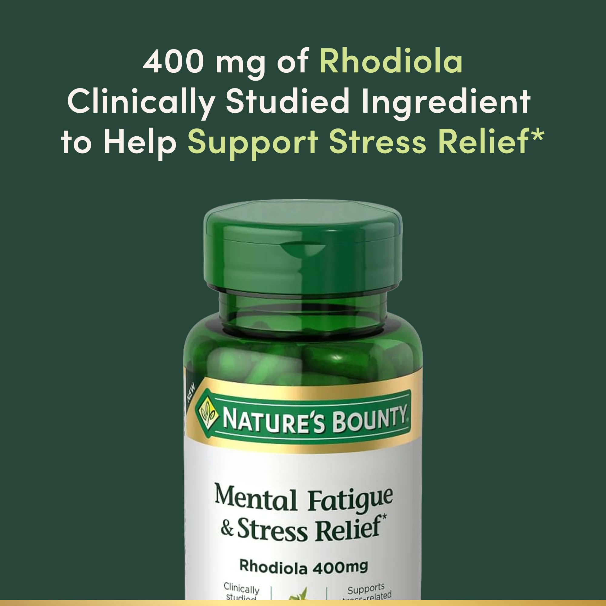 Nature's Bounty Mental Fatigue and Stress Relief, 400mg, 30 Capsules — Amazon image 3