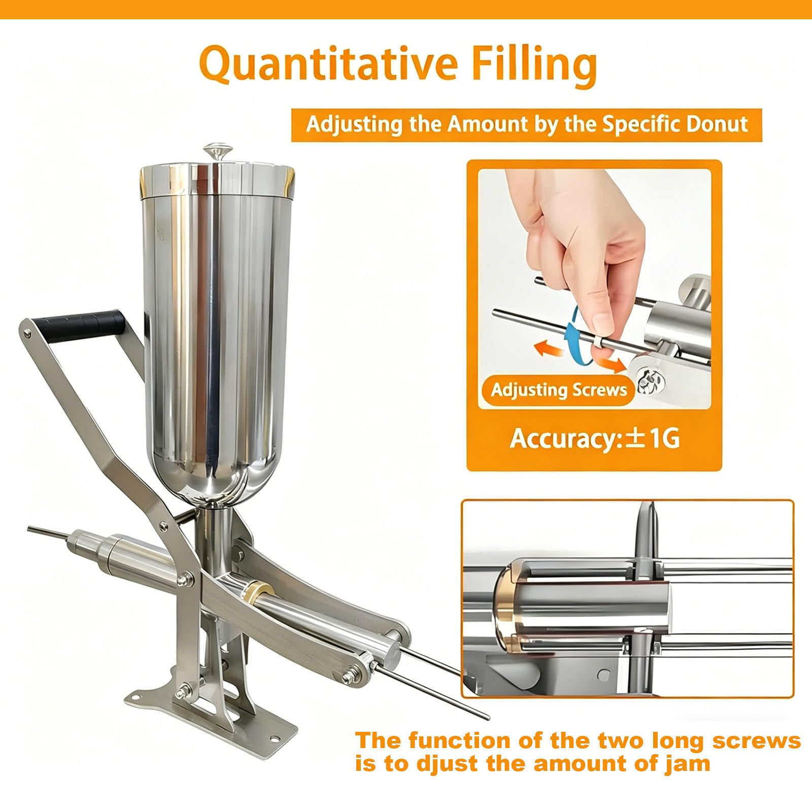 Manuelle Churros Maschine Edelstahl Churro Maker zum Frittieren Spanischer Donut Churrera Küchenwerkzeug