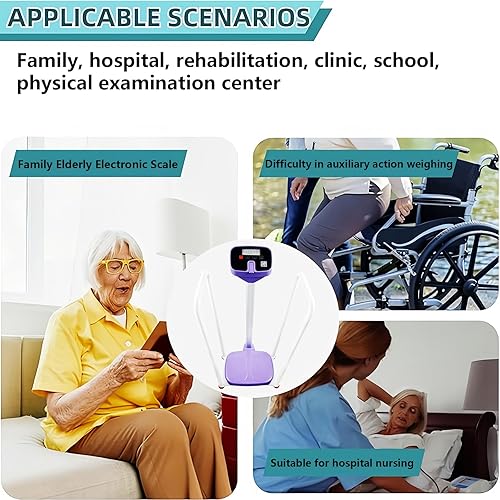 Miniatura 3 de Ayuda a los ancianos a medir el aumento de peso mientras estás de pie, con una báscula electrónica con reposabrazos, adecuada para su uso en