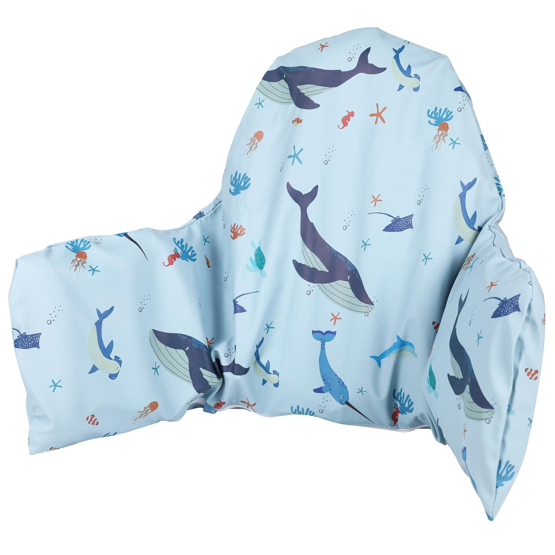 High Chair Cushion with Cover Pad for IKEA Antilop Babies Toddlers Inflatable &amp; Reversible Built-in Inflatable Cushion