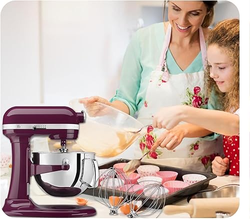 Miniatura 7 de KitchenAid - Batidora de acero inoxidable para batidora de 6 cuartos de galón, accesorio KN256WW de 6 hilos, batidor de globo, resistente, apto para