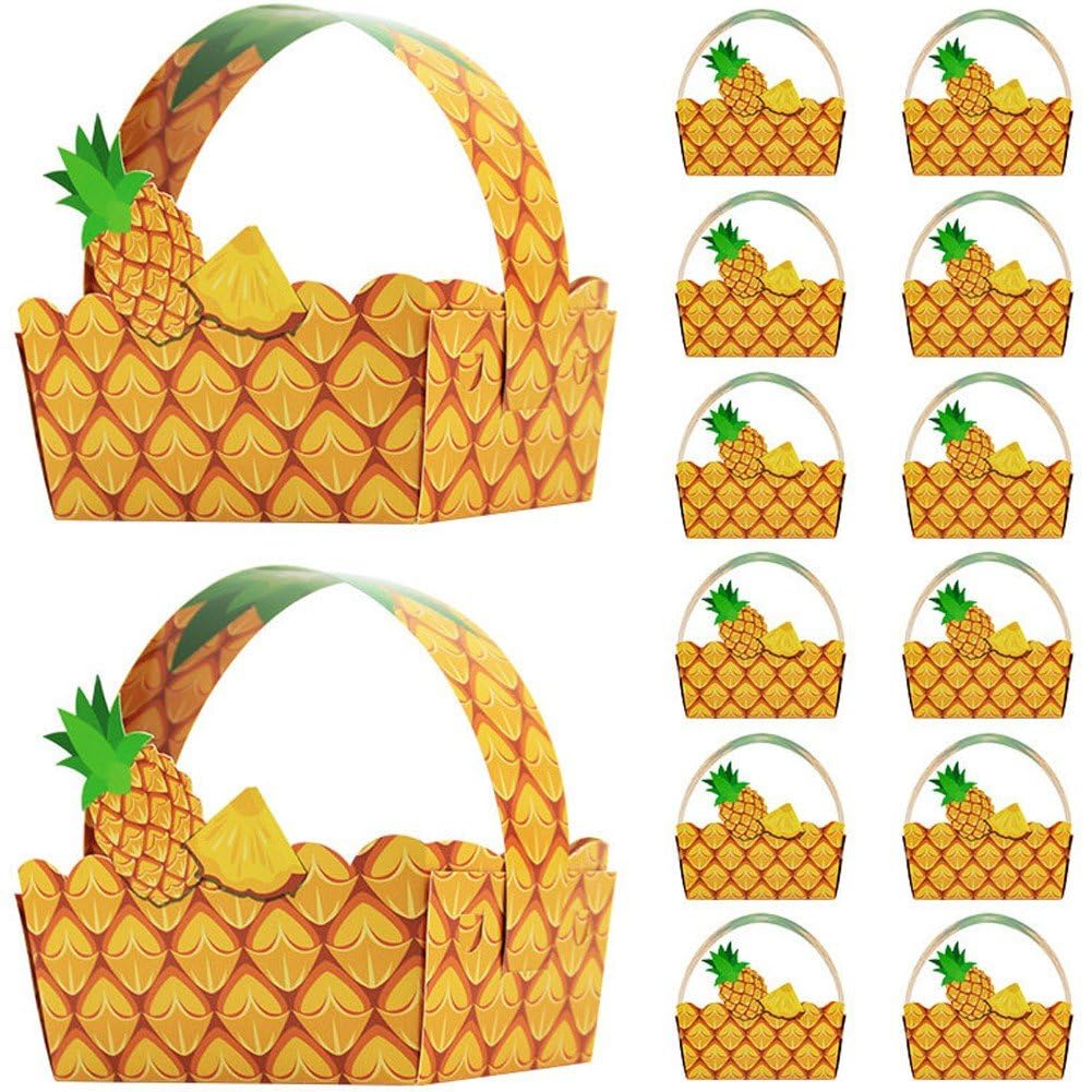 Boîtes à bonbons portables en papier x50 - Boîte-cadeau panier de fleurs imprimé fruits