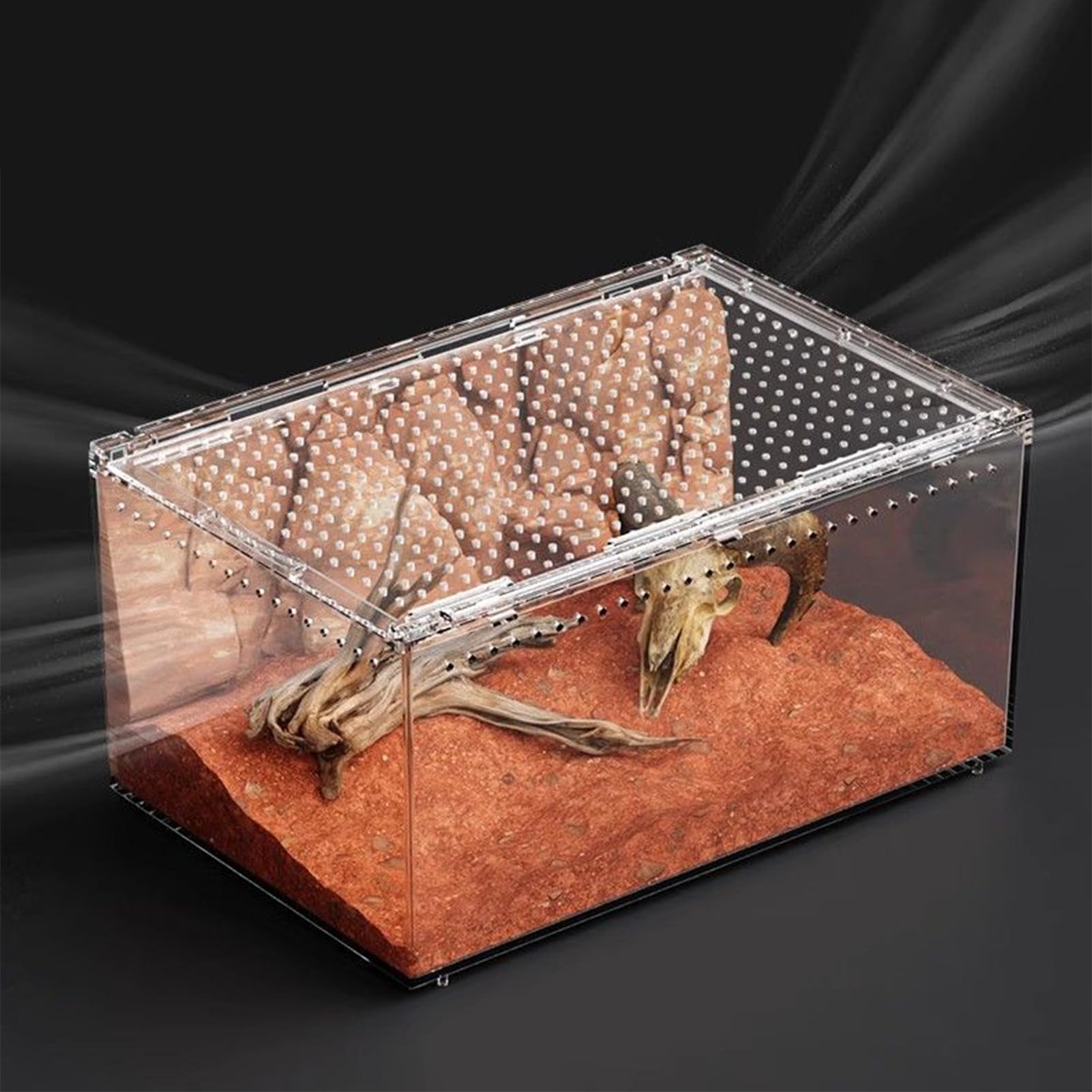 Terrarium Dla Skaczących Pająków Wentylowane Przezroczyste Akrylowe | Klatka Dla Pająków I Terrarium Dla Modliszek Dla Płazów Żab Krabów Gekonów Węży Żółwi Agam Brodat