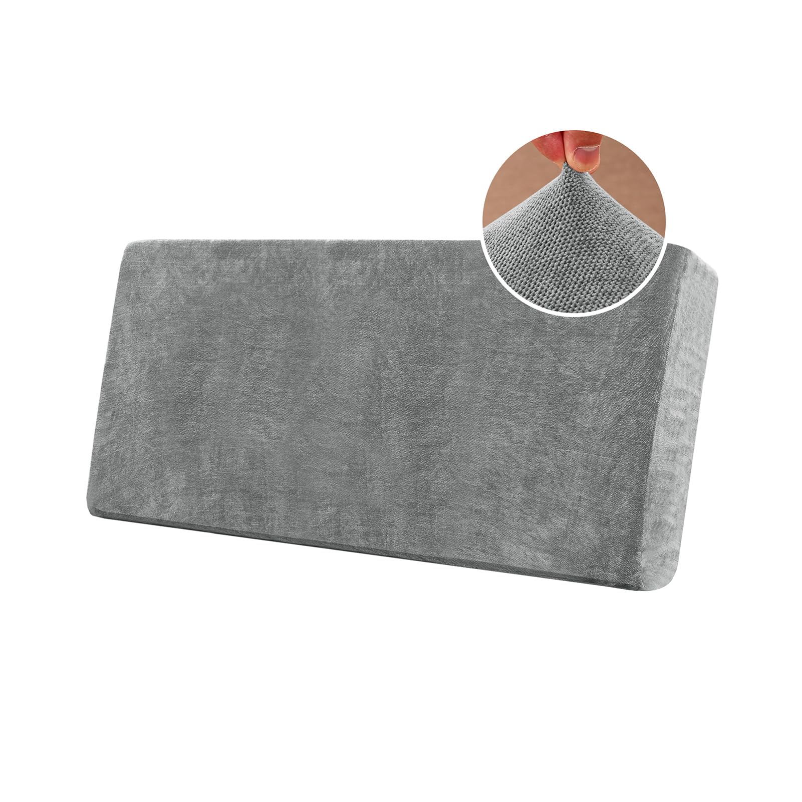Housse de canapé extensible gris 3 places anti-taches pour animaux et enfants