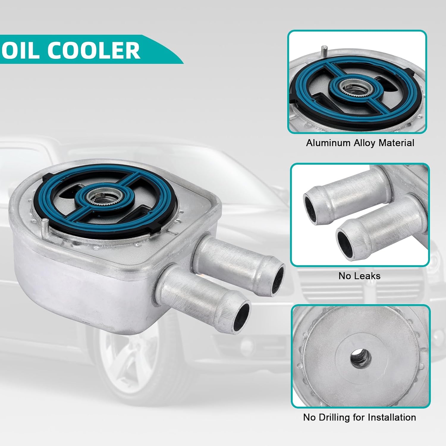 1S7Z6A642AAA Engine Oil Cooler Compatible with Ford Escape 2005-2008, Transit Connect 2010-2013, Compatible with Mercury Mariner 2005-2008 2.0L 2.3L L4, Replaces 13005803 LF02-14-700