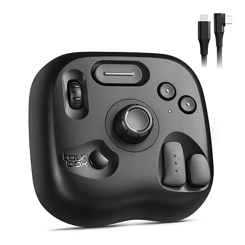 TourBox Lite - Editing Keyboard Compact, Artists Go-to Drawing Macro Keypad, Works with Clip Studio Paint & More, Creative Controller with Custom Software, Streamline All Workflows - Wired (Unit Only) - Wired (Unit Only)