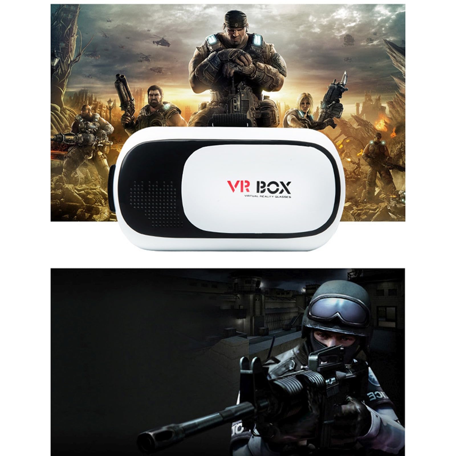 Retoo Occhiali VR 3D Visore di Realtà Virtuale per Giochi, Film su Smartphone da 3,5-6,3 Pollici con Telecomando e visore a 360°, Occhiali visori VR compatibili con Android, iPhone, Samsung, Moto, LG