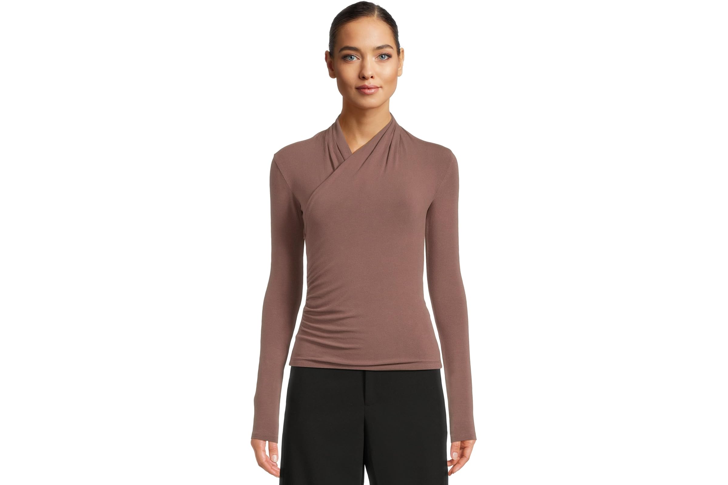 Vince Long Sleeve Fixed Wrap Top