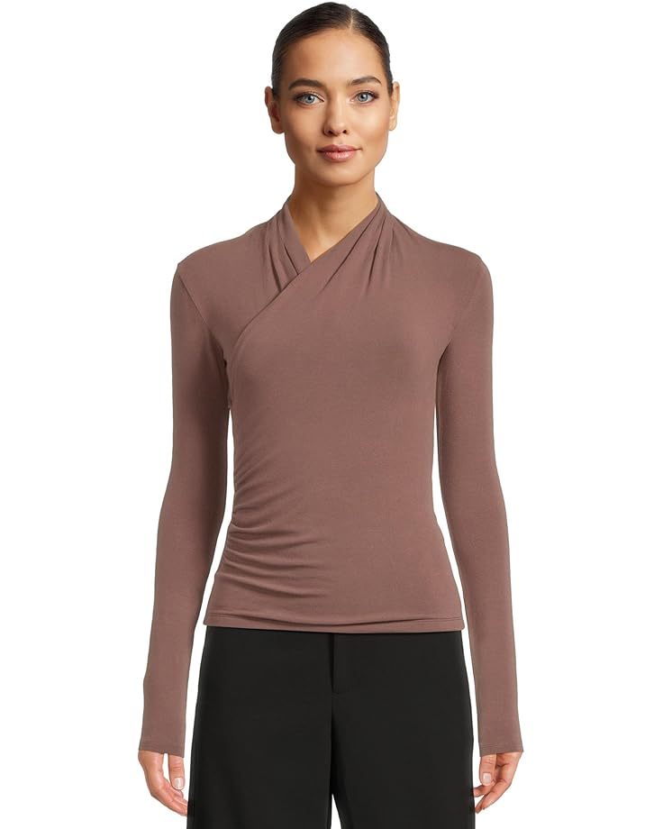 Vince Long Sleeve Fixed Wrap Top - Main View
