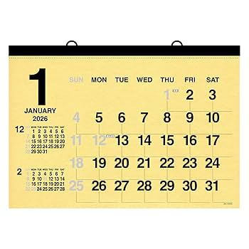 Amazon | 壁掛カレンダー【2026年 1月始まり】A全 ワイド CK-06