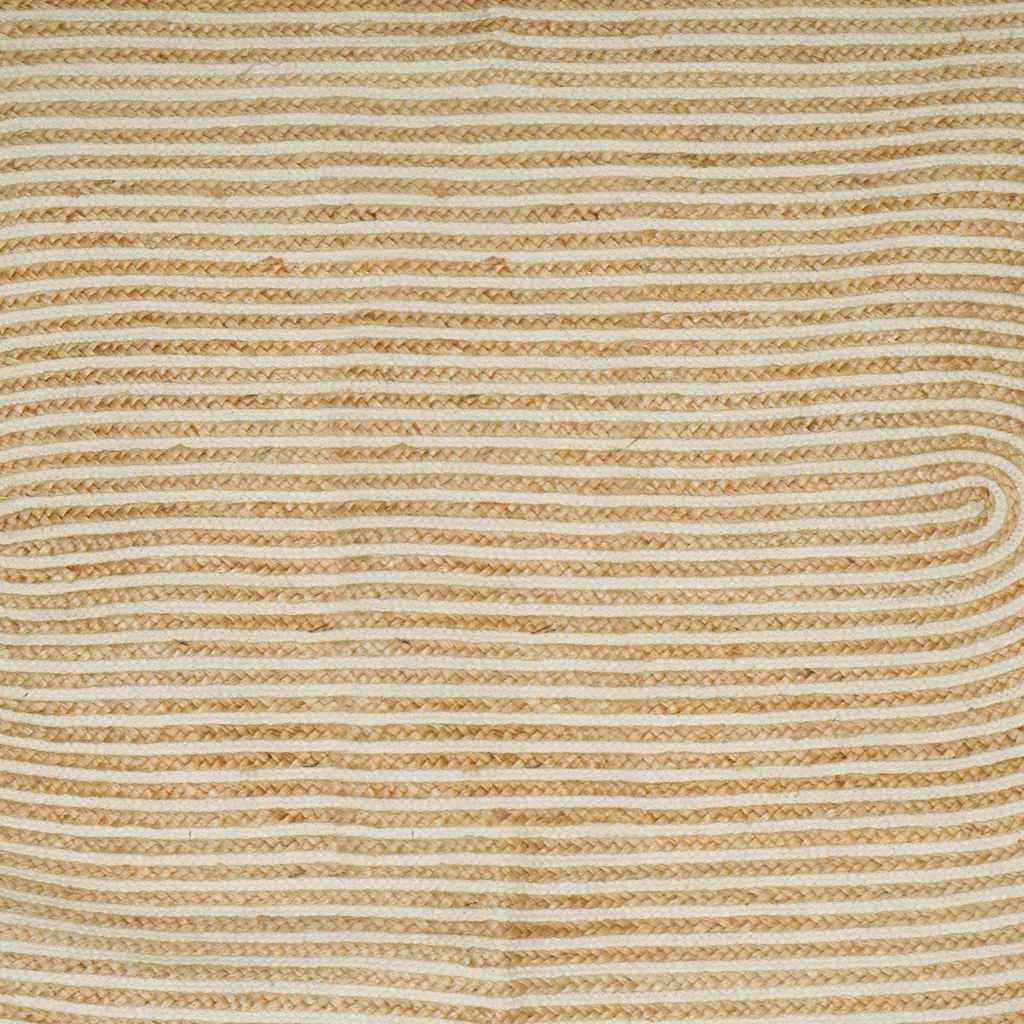 Tapis de salon, ovale, en toile de jute, blanc naturel, 245 x 152 cm, tissé à la main, lavable en machine, design moderne pour salon, chambre à coucher et couloir