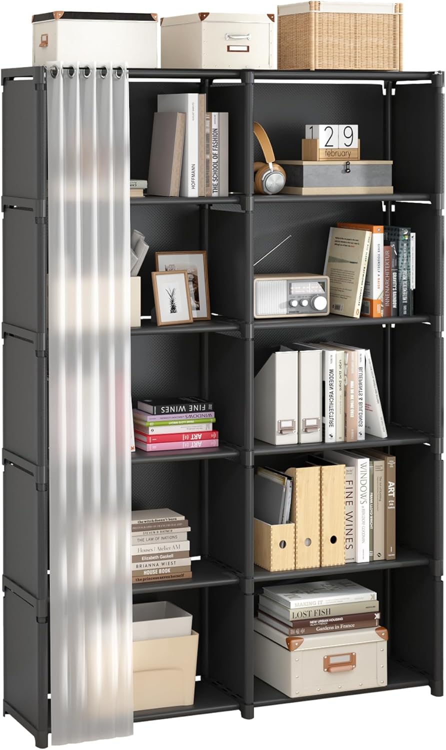 Dttwacoyh 6 Tier Bookcase, Assembled Bookshelves,with
