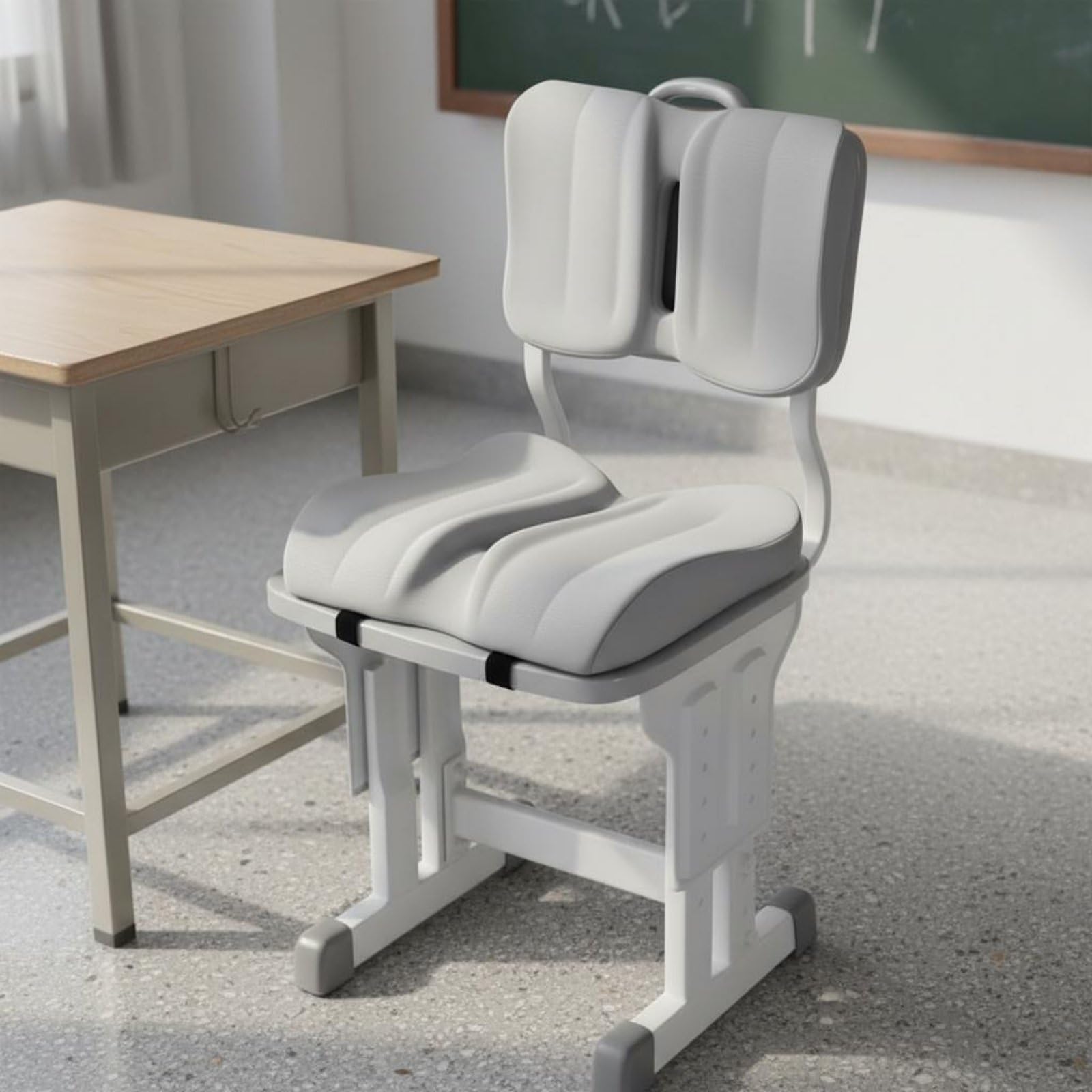 Studentensitzkissen Ergonomisches Sitzkissen Keilkissen Stuhlkissen mit Körpergerechter zur Förderung Einer Aufrechten Sitzhaltung Und Weniger, Blue Gray