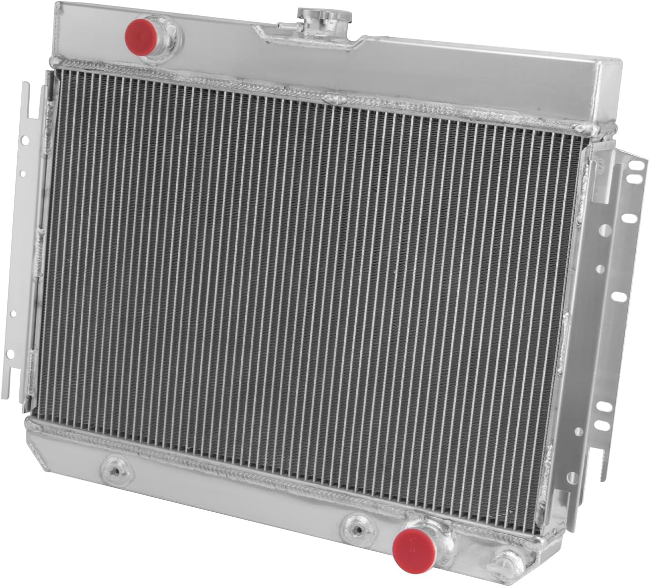 Replacement Radiator for 1963-1968 Chevy Bel Air Biscayne Caprice Chevelle El Camino Impala Kingswood 3.8L 4.1L L6 4.6L 5.0L 5.3L 6.5L 6.7L 7.0L V8 Gas 3 Row Performance Full Aluminium Radiator