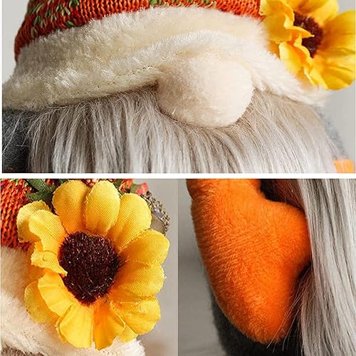 Miniatura 4 de Decoraciones de otoño para el hogar, 2 gnomos de otoño para decoración del hogar con calabaza, decoraciones de otoño de Acción de Gracias, gnomos de