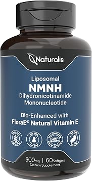 Naturalis Liposomal NMNH 300mg NMN Alternative | Boost NAD+ Levels & Support Healthy Aging* | Bioenhanced with Vitamin E for Advanced Absorption, Stability & Antioxidant Protection* | 60 Softgels